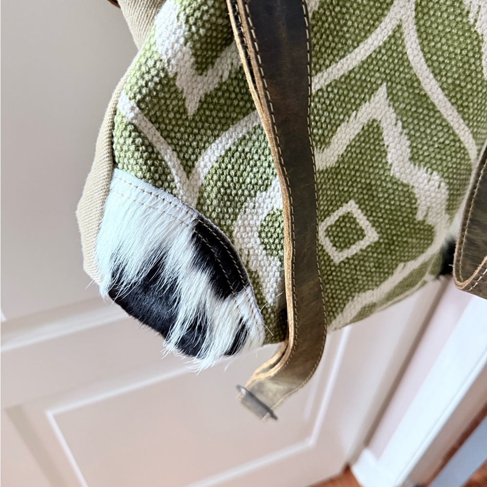 Myra Bag Olive Patterned Shoulder Bag - Picture 6 of 7